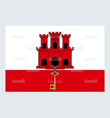 Прапор Гібралтару S-Eur-030 фото